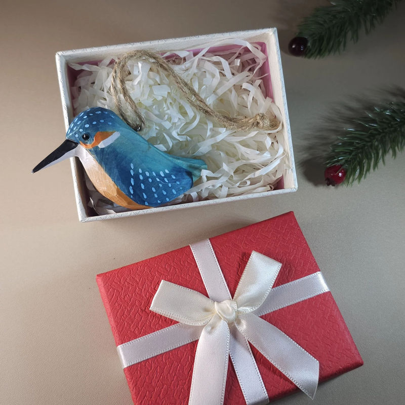 Bird Hanging Ornaments With Gift Box Packing - Style:Kingfishers