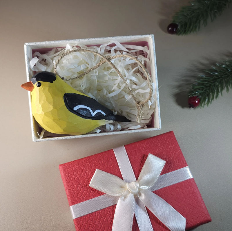 Bird Hanging Ornaments With Gift Box Packing - Style:Goldfinch V2