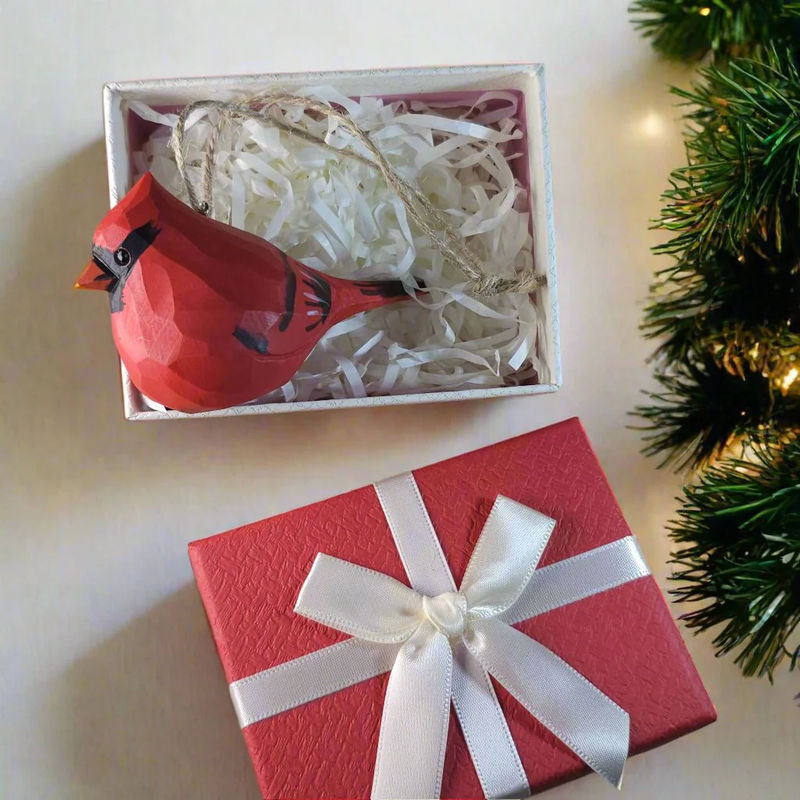 Bird Hanging Ornaments With Gift Box Packing - Style:Cardinal_Male