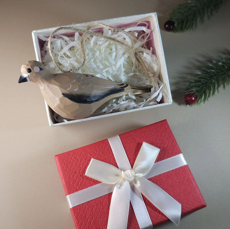 Bird Hanging Ornaments With Gift Box Packing - Style:Mourning Dove