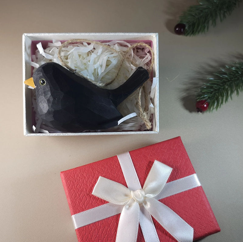 Bird Hanging Ornaments With Gift Box Packing - Style:BlackBird
