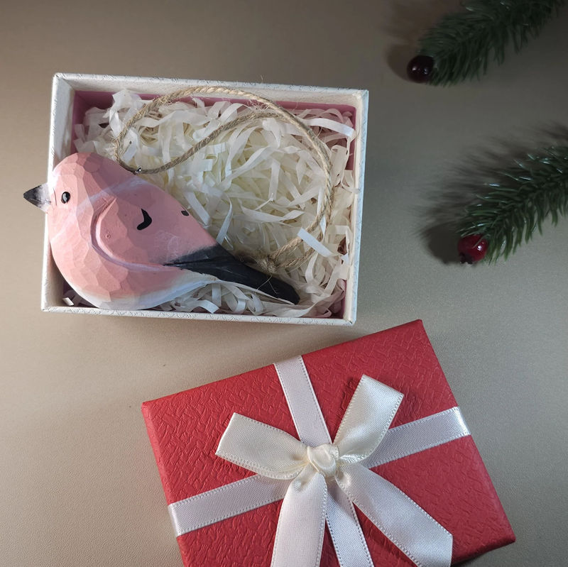 Bird Hanging Ornaments With Gift Box Packing - Style:Rosefinch
