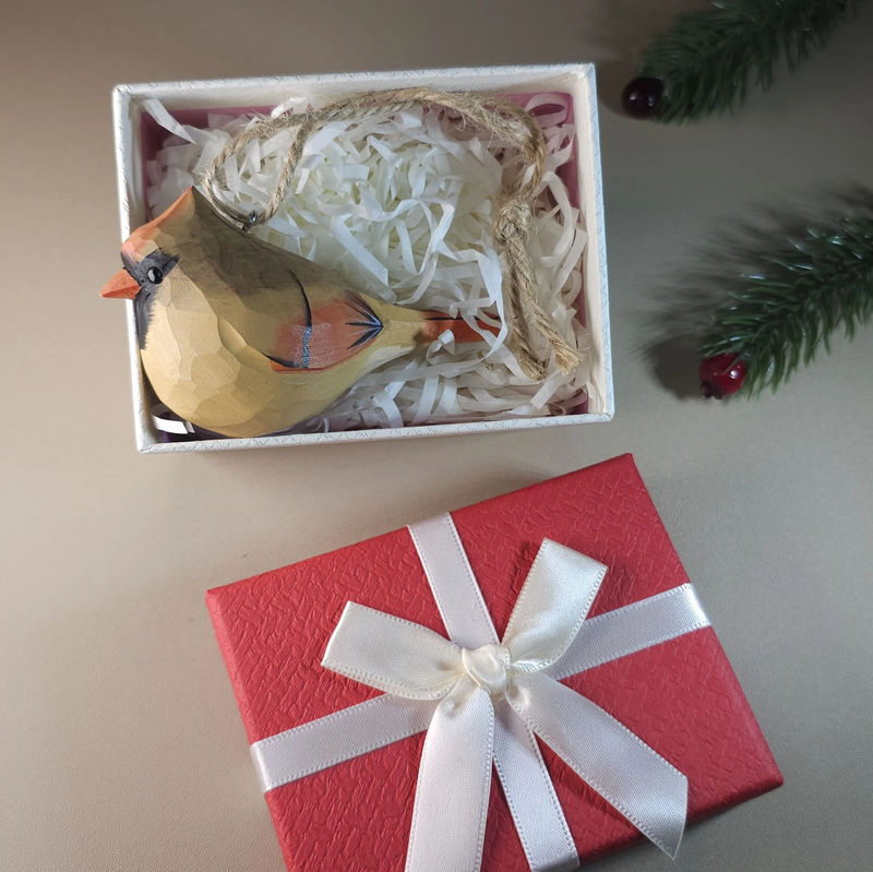 Bird Hanging Ornaments With Gift Box Packing - Style:Cardinal_Female