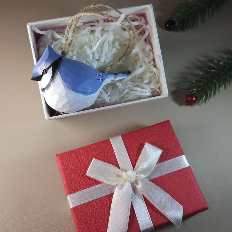 Bird Hanging Ornaments With Gift Box Packing - Style:Bluejay
