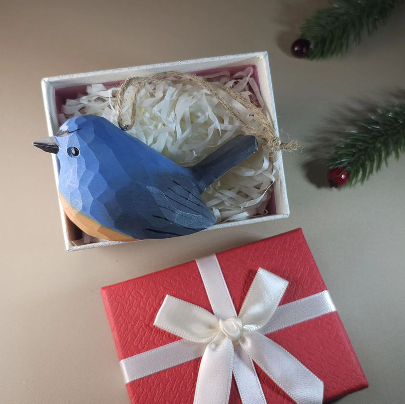 Bird Hanging Ornaments With Gift Box Packing - Style:Snowy-browed flycatcher