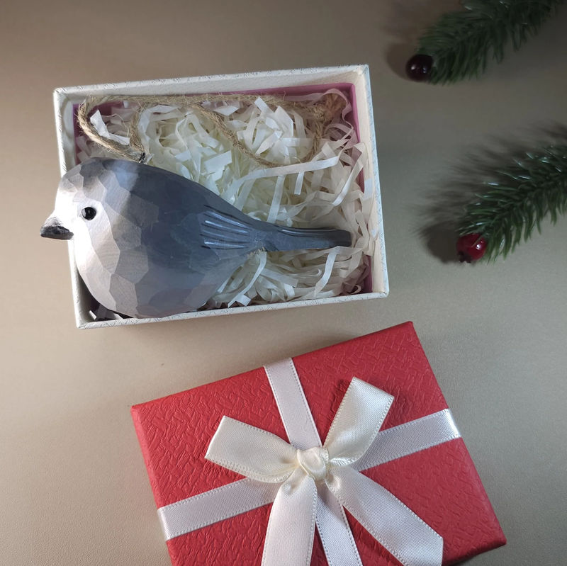 Bird Hanging Ornaments With Gift Box Packing - Style:Canada Jay
