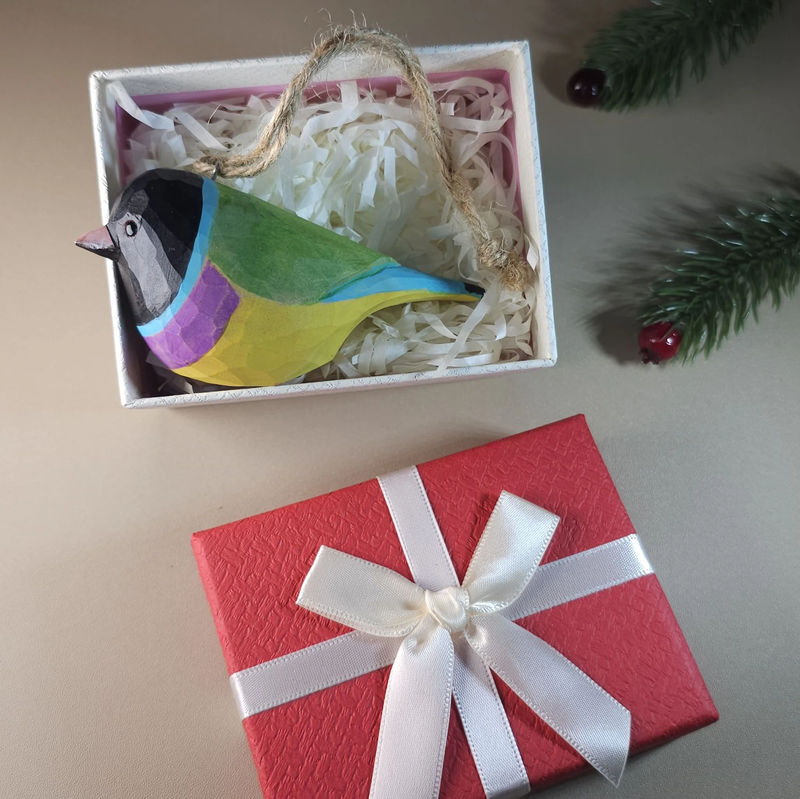 Bird Hanging Ornaments With Gift Box Packing - Style:Gouldian finch_Black