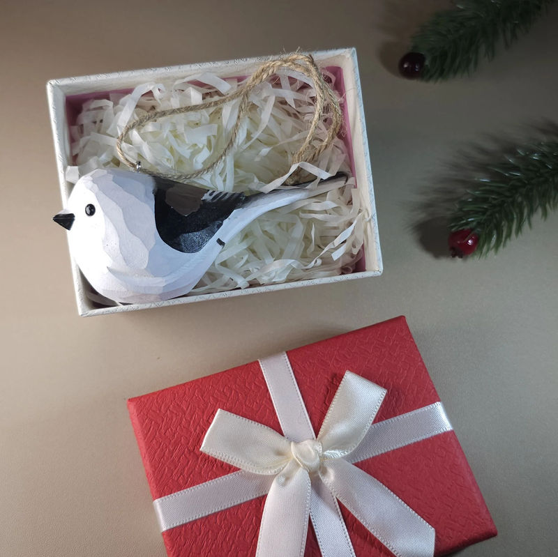 Bird Hanging Ornaments With Gift Box Packing - Style:Long-tailed-tit_V1