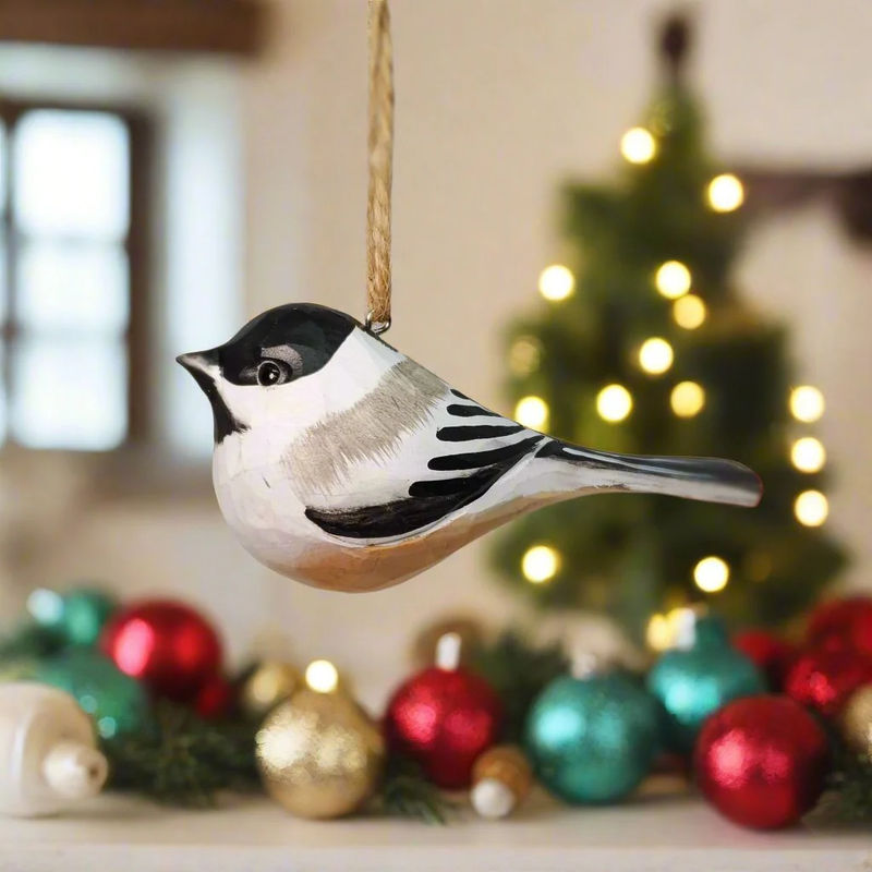 Chickadee Bird Hanging Ornaments