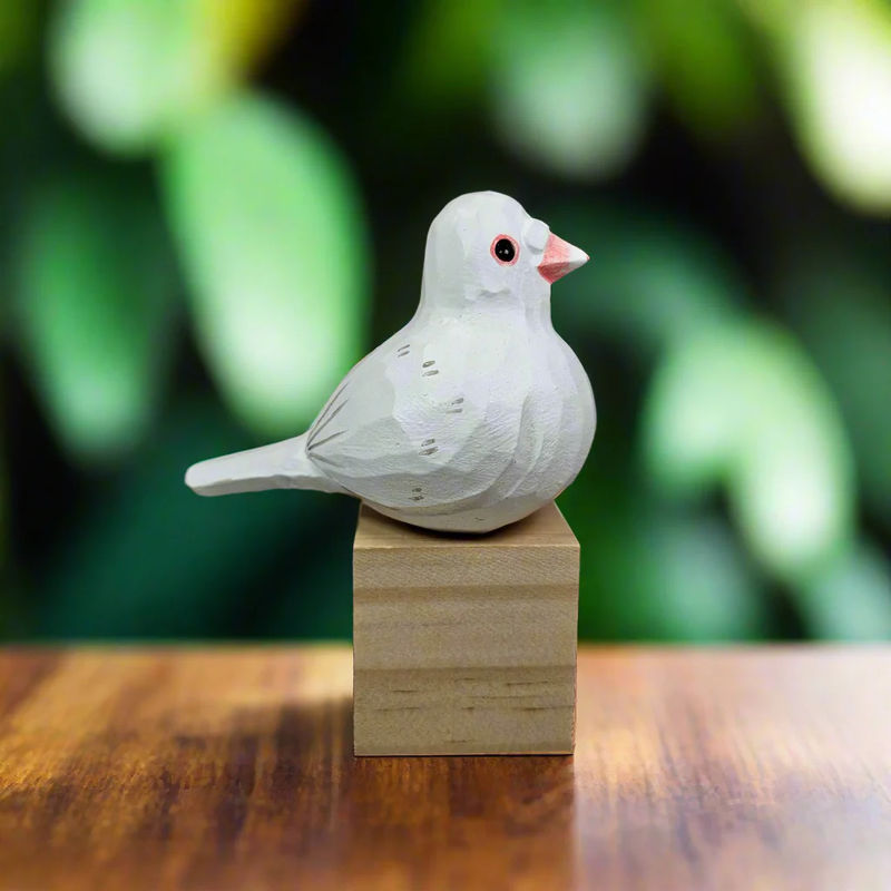 Pigeon Couple Figurines – Unique Home Decor - Color:White