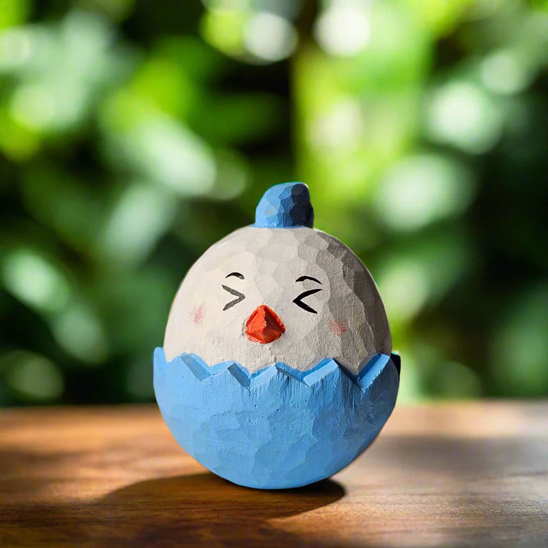 Newborn Chicken in Egg Shell - Color:Blue Egg Shell