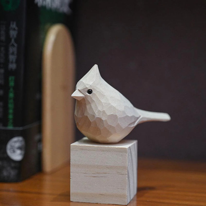 U005 Northern Cardinal Unfinished Woode Bird