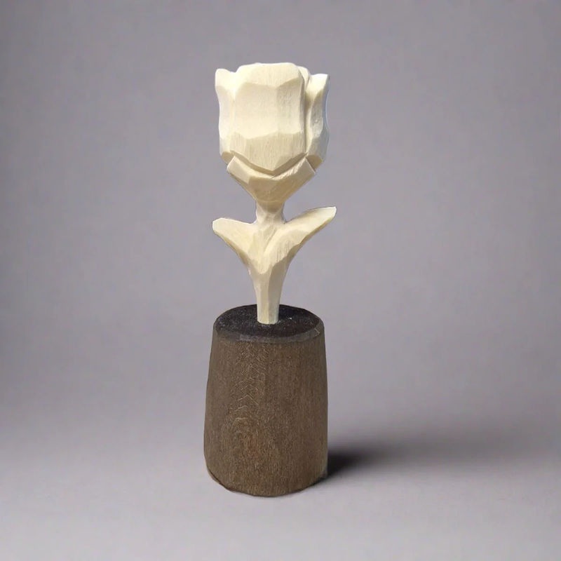 Unfinished Wood Rose
