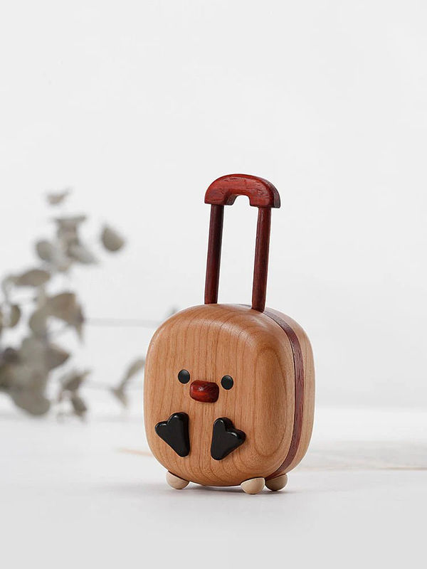 Charming Little Cute Chicks Ring Box - A Whimsical Touch to Jewelry Storage - Material:Cherry
