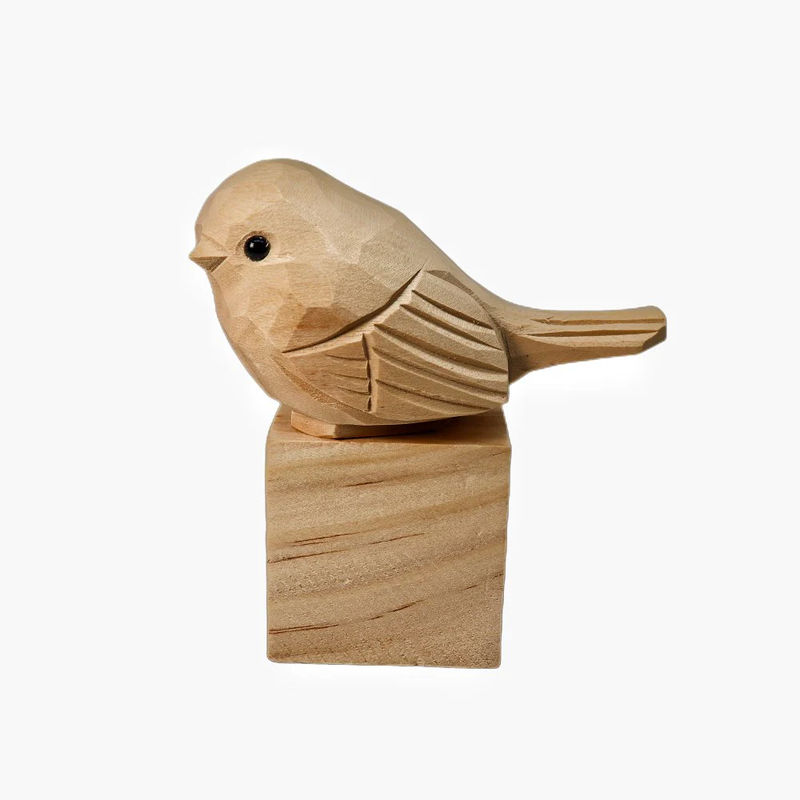 U003 Unfinished Wood bird statues