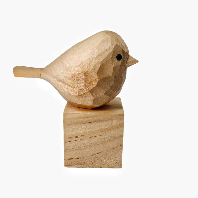 U007 Unfinished Wood bird statues